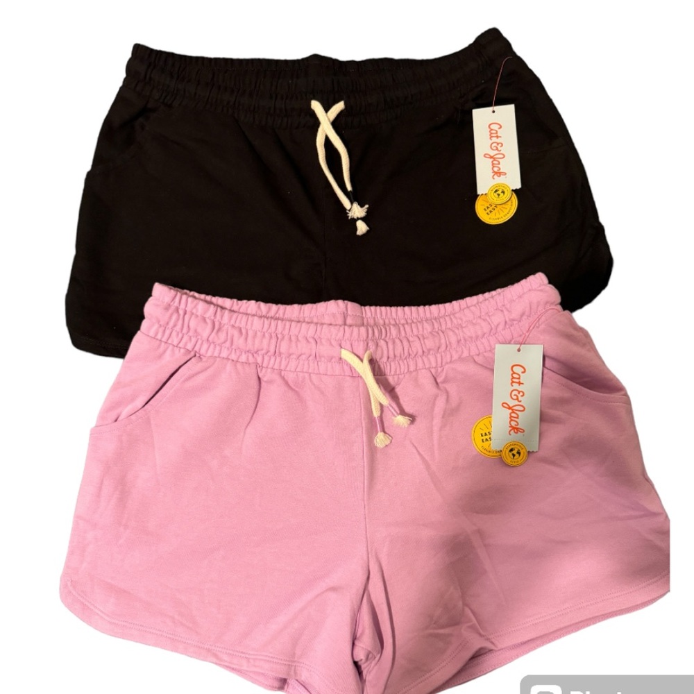 Pack of 2 Cat & Jack Easy On/Easy Off Teens Short (Black/ Violetbulb)